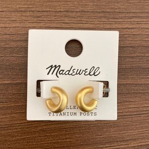 Madewell gold hoops NWT